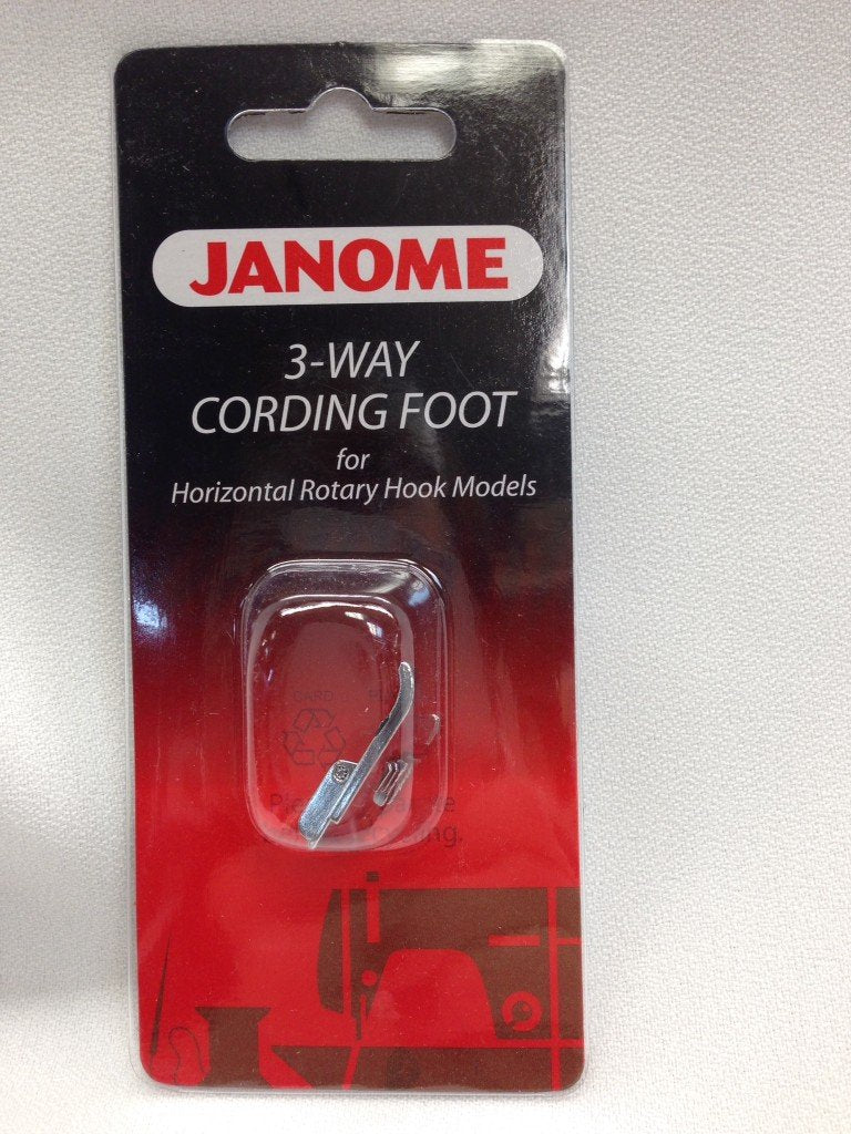 Janome- 3-Way Cording Foot for Horizontal Rotary Hook models