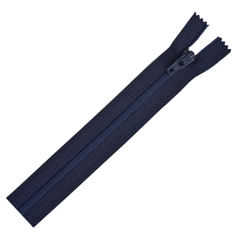 All-Purpose Polyester Coil Zipper 12" Navy
