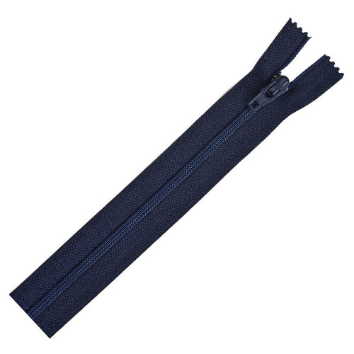All-Purpose Polyester Coil Zipper 12" Navy