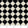 Haunted Hollow Distressed Check Black And Bone 10710-12