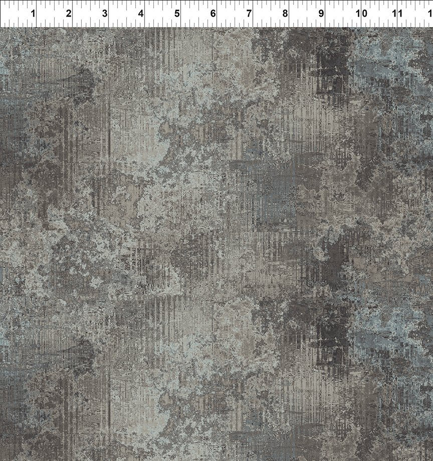 Steampunk Menagerie Gray Corrosion Yardage10ST-2