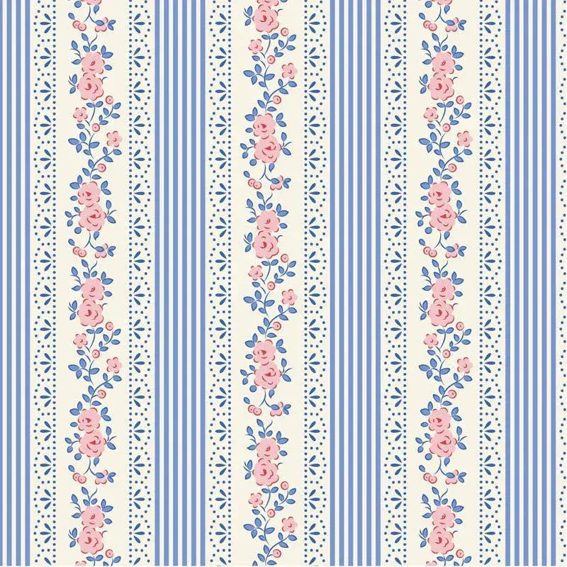 Something Blue Blenders Claramay Stripe Blue TIL110164 by TILDA