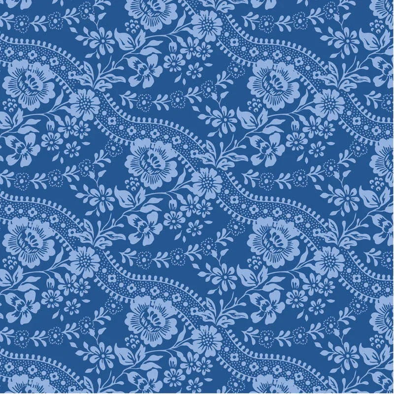 Something Blue Blenders Celeste Floral Denim TIL110168 by TILDA