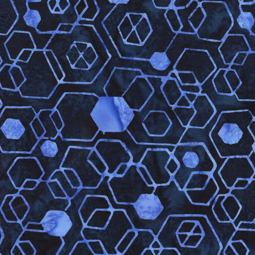 Hexagons--Blue Storm
