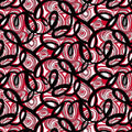 Crimson Garden Red/Blk Swirls 1193-89