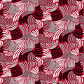 Crimson Garden Red/Gray Abstract Lines 1197-89
