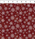 Winter Solstice II Red Snowflakes Metallic