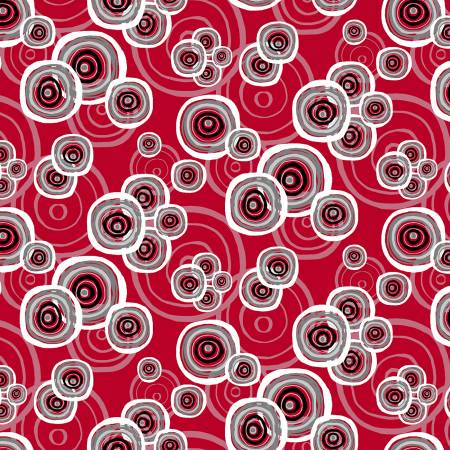Crimson Garden Red Circles in Circles 1204-88