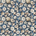 Coastal Shells Dark Blue