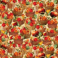 Harvest Beauty Harvest Baskets Cream/Multi 15271-99