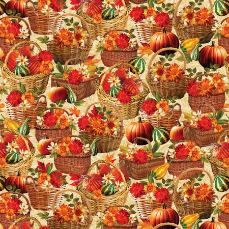 Harvest Beauty Harvest Baskets Cream/Multi 15271-99