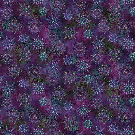 Dragonfly Wonder Cirrus Beaded Medallion Plum/Multi16403-66