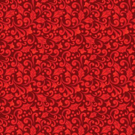 Highland Glen: Winter Scroll Red 16822-10