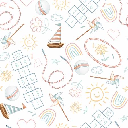 Boho Buddies White Fun and Games 1717-01