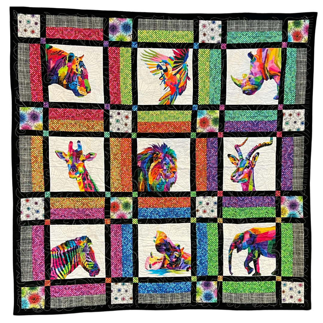 Colorful Animals 52" x 54" - Shop Sample