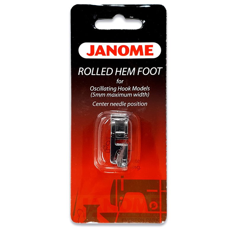 Janome- Rolled Hem Foot for Oscillating Hook models (5mm max width)