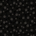 Stencil Floral Black on Black