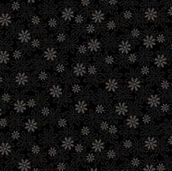 Stencil Floral Black on Black