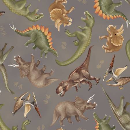 Taupe Tossed Dinos 24152-TPE