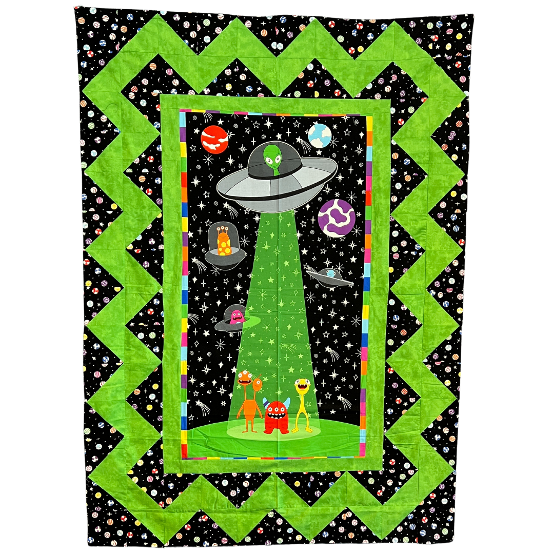 Aliens 46" x 64" Pieced Flimsy (not quilted) - Shop Sample