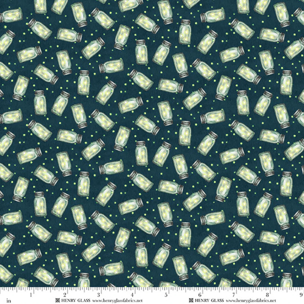 Happy Campers Lime/Dark Teal Fireflies