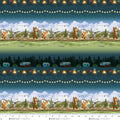 Happy Campers Dark Teal/Green Stripe