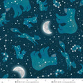 Happy Campers Dark Blue Constellations Minky