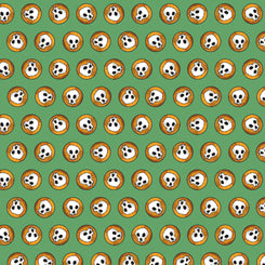 Steampunk Halloween SKULLS GREEN