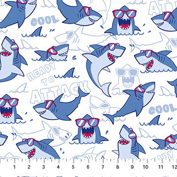 Shark Attack 28856-10 White Multi