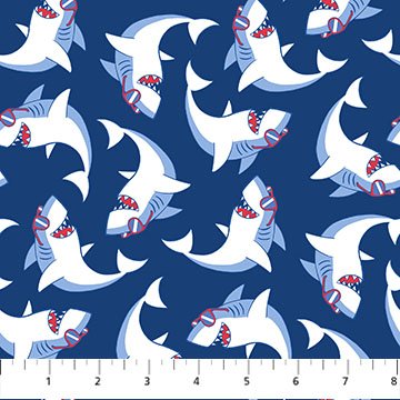 Shark Attack 28858-48 Navy Blue