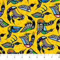 The Four Seasons Yellow Multi Loons Fabric