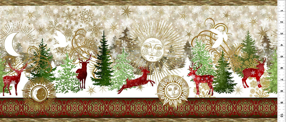 Winter Solstice II Multi Border Metallic