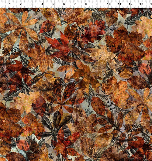Autumn Elegance 2AE-1 Leaves & Toile Multi