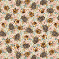 3009-22 Pink||Time Travel Bees on Flowers