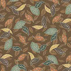 Frond Nouveau -Tossed Leaves-Brown 2600-30101-A
