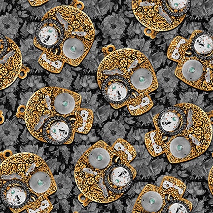 3017-95 Gray||Time Travel Skulls