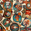 SANTA'S WORKSHOP - CHRISTMAS COLLAGE-Cream