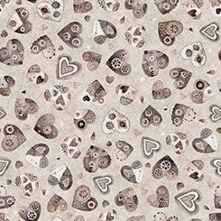 SEWBOTS - HEARTS - Taupe