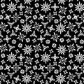 GARDEN AT TWILIGHT - GEO FLOWER-Black