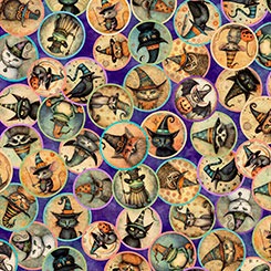Witchypoo - Animal Witches Medallions - Purple