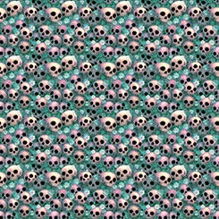 Witchypoo - Skulls - Teal