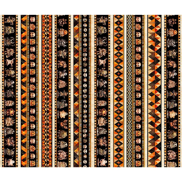 A Haunting We Will Go - Halloween Monsters Border Stripe