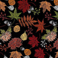 AUTUMN STITCHES - Leaf Toss - Black
