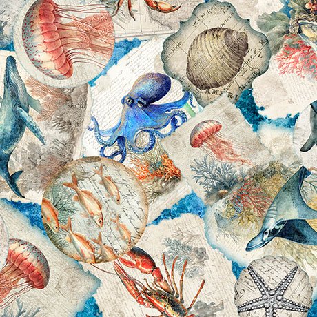 NAUTICUS - SEA CREATURES OVERLAPPING PATCHES - OCEAN