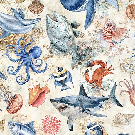 NAUTICUS - SEA CREATURES - CREAM
