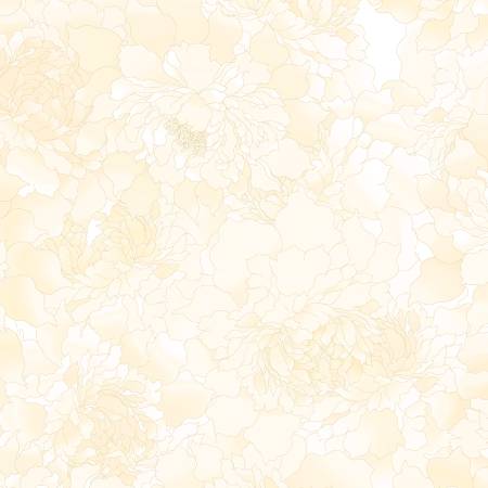 Peony Paradise 118" Cream Monochromatic Peony