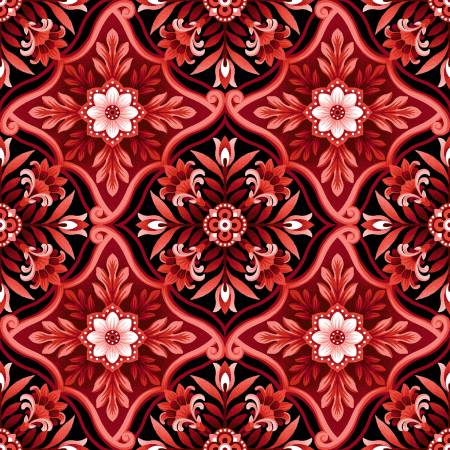 Scarlet's Treasure Red Foulard Tiles