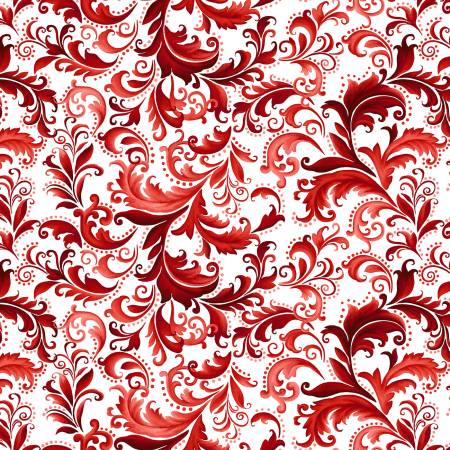 Scarlet's Treasure White Red Scrolls