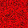 Scarlet's Treasure Red Peony Monotone
