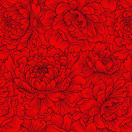 Scarlet's Treasure Red Peony Monotone